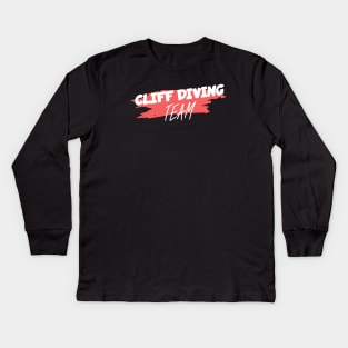 Cliff diving team Kids Long Sleeve T-Shirt